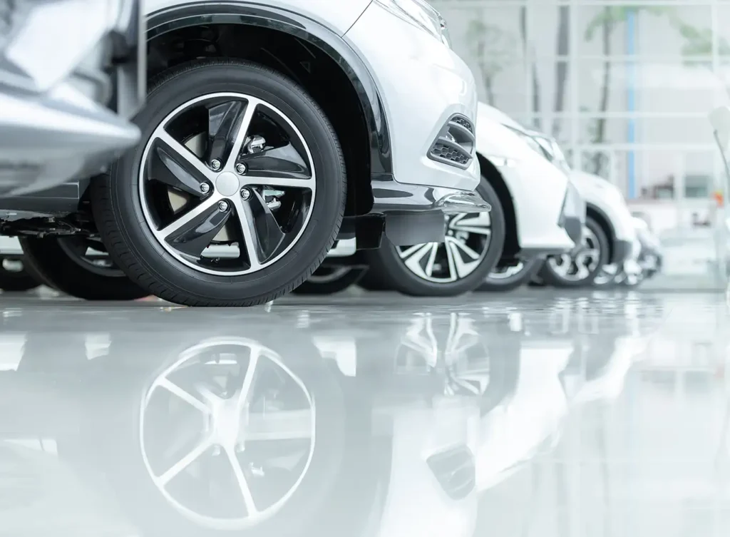 car dealership showroom floors with epoxy coating central and southwestern illinois